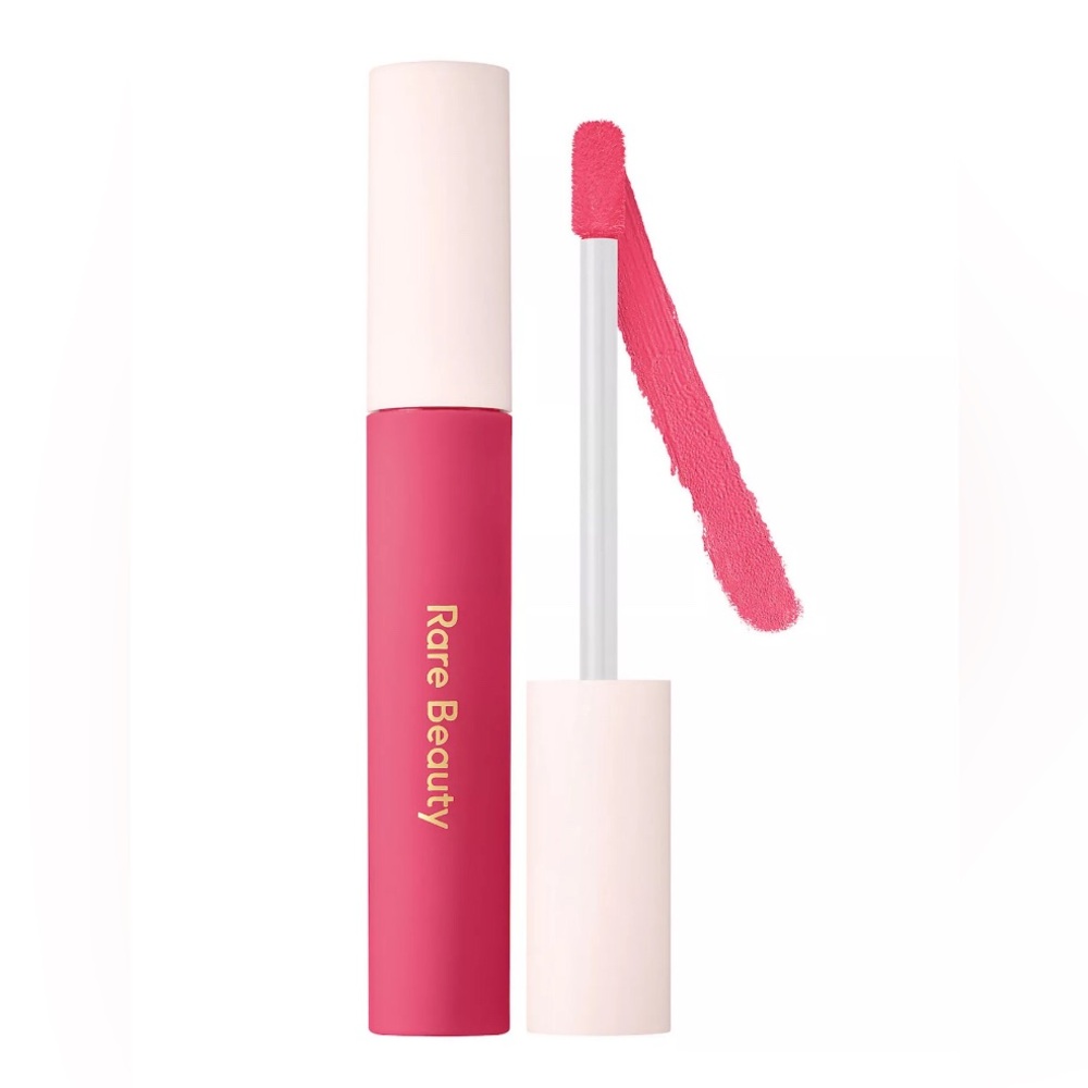 New Rare Beauty Lip Soufflé Matte Lip Cream in Motivate watermelon pink In Box